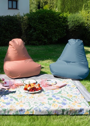 rucomfy Indoor/Outdoor Lounge Chair Dusky Pink Beanbag