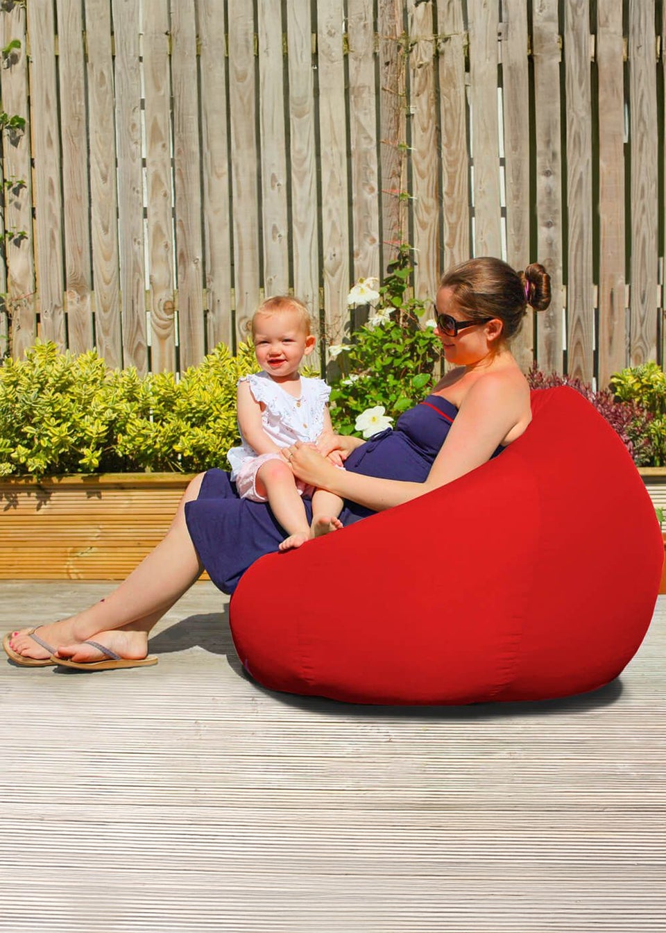 rucomfy Indoor/Outdoor Slouchbag Red Beanbag