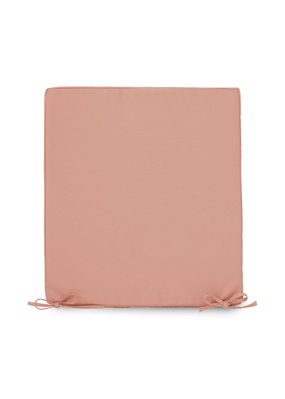 rucomfy Indoor/Outdoor Striped Single Bench Dusky Pink Seatpad