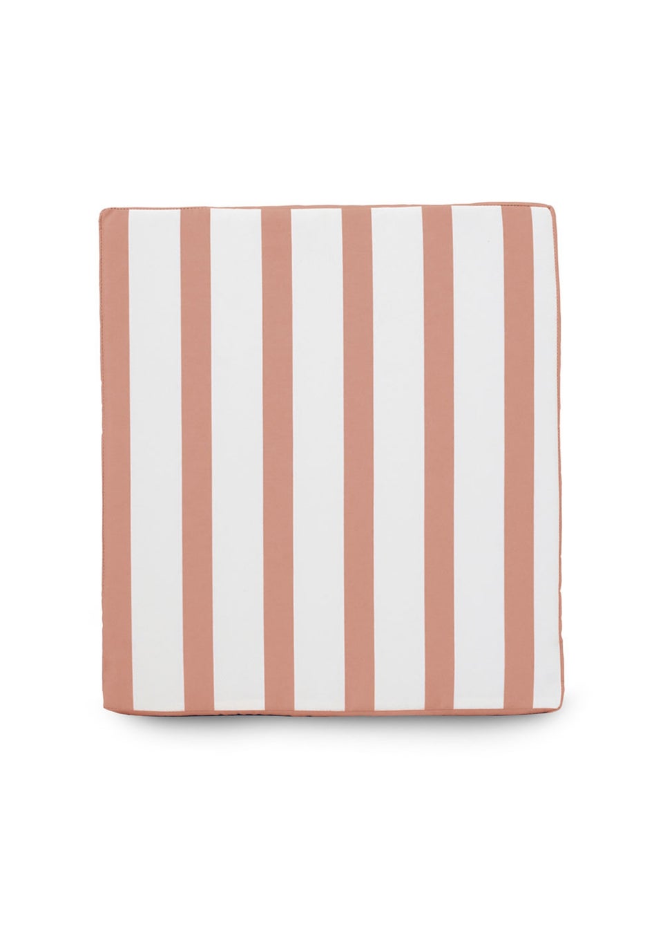 rucomfy Indoor/Outdoor Striped Single Bench Dusky Pink Seatpad