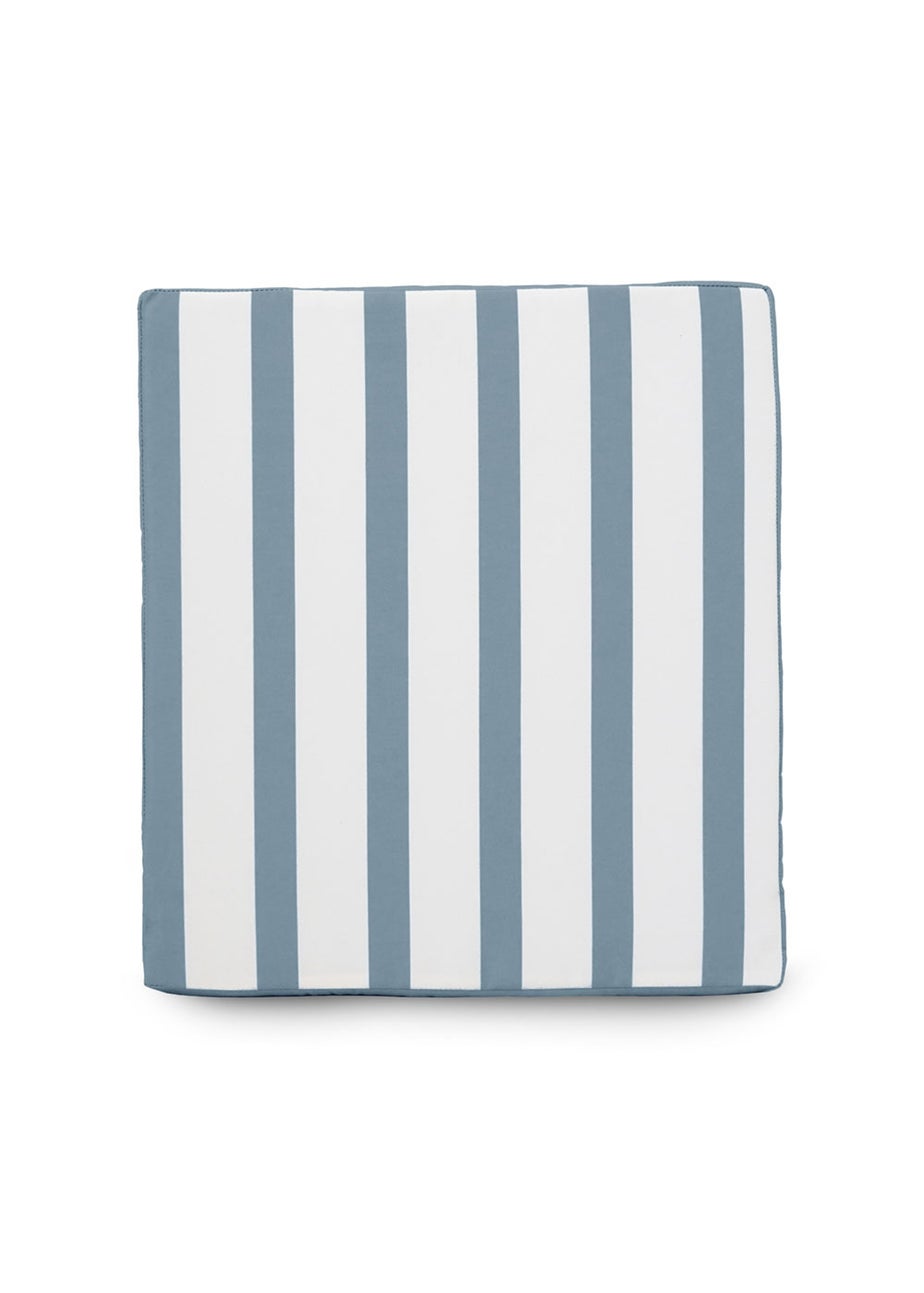 rucomfy Indoor/Outdoor Striped Single Bench Seafoam Blue Seatpad