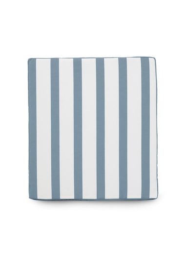 rucomfy Indoor/Outdoor Striped Single Bench Seafoam Blue Seatpad