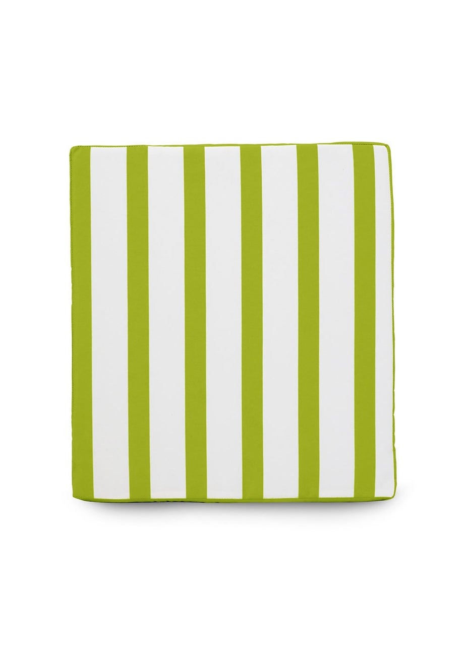 rucomfy Indoor/Outdoor Striped Single Bench Olive Green Seatpad