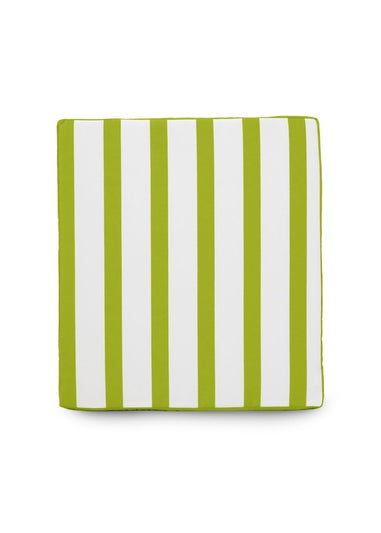 rucomfy Indoor/Outdoor Striped Single Bench Olive Green Seatpad