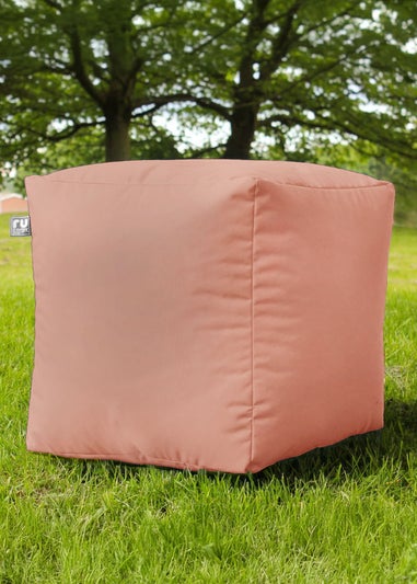 rucomfy Indoor/Outdoor Cube Dusky Pink Beanbag