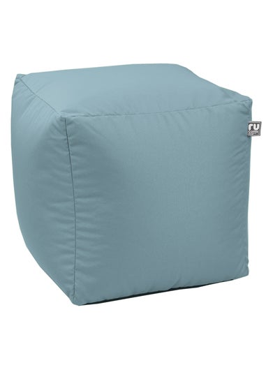 rucomfy Indoor/Outdoor Cube Seafoam Blue Beanbag