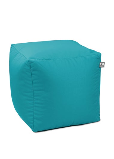 rucomfy Indoor/Outdoor Cube Turquoise Beanbag