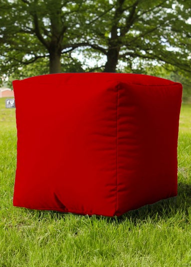 rucomfy Indoor/Outdoor Cube Red Beanbag