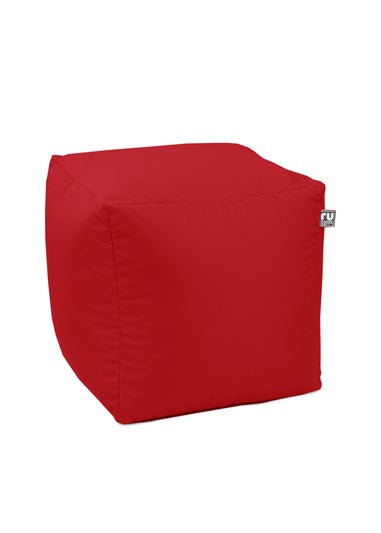 rucomfy Indoor/Outdoor Cube Red Beanbag