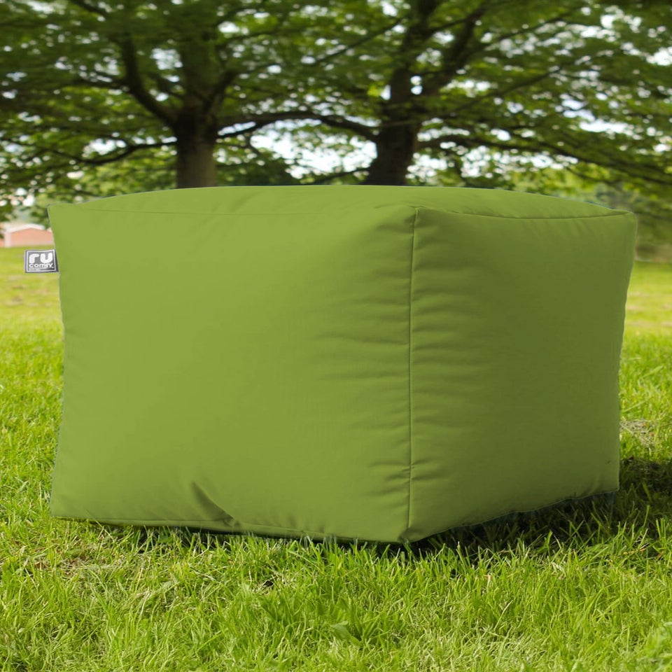 rucomfy Indoor/Outdoor Cube Olive Green Beanbag