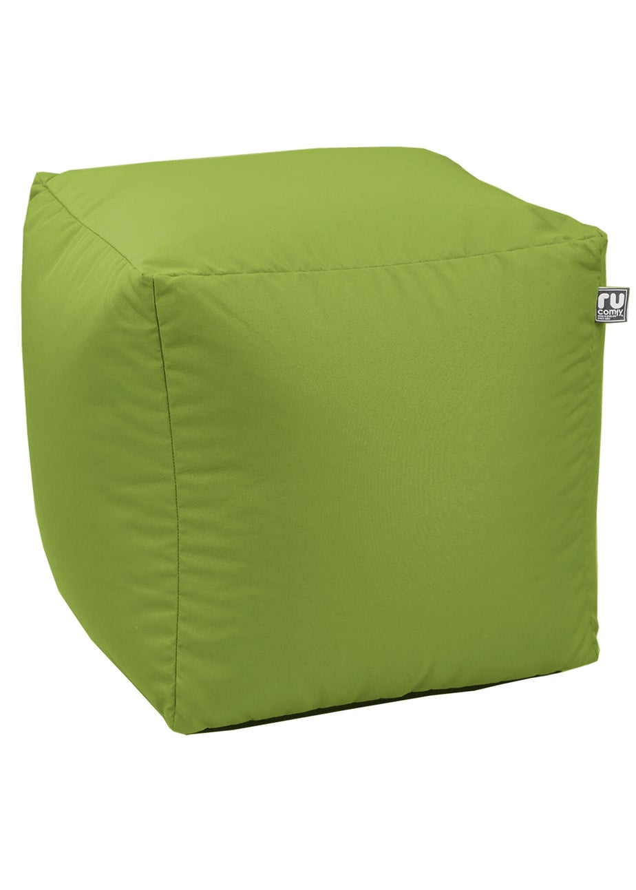 rucomfy Indoor/Outdoor Cube Olive Green Beanbag