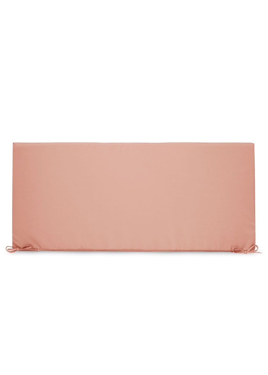 rucomfy Indoor/Outdoor Striped Double Bench Dusky Pink Seatpad