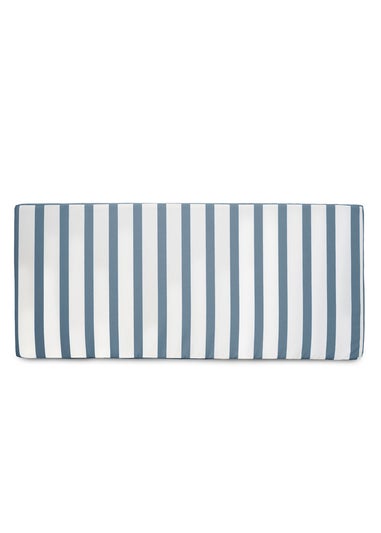 rucomfy Indoor/Outdoor Striped Double Bench Seafoam Blue Seatpad