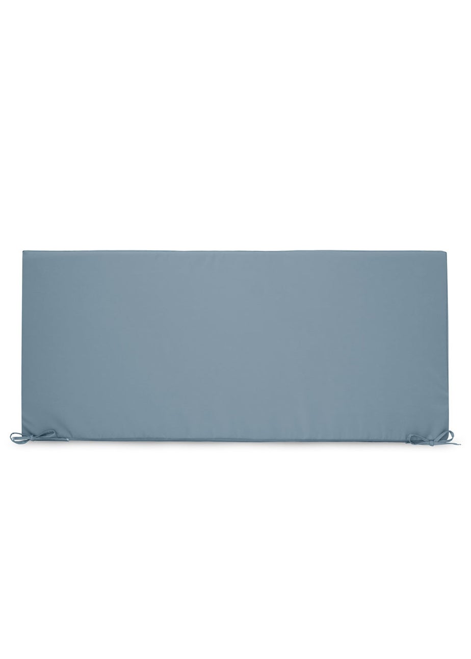rucomfy Indoor/Outdoor Striped Double Bench Seafoam Blue Seatpad