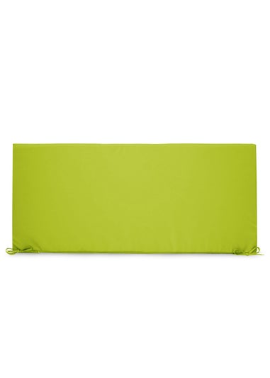 rucomfy Indoor/Outdoor Striped Double Bench Olive Green Seatpad