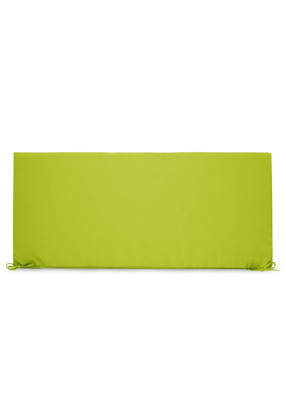 rucomfy Indoor/Outdoor Striped Double Bench Olive Green Seatpad