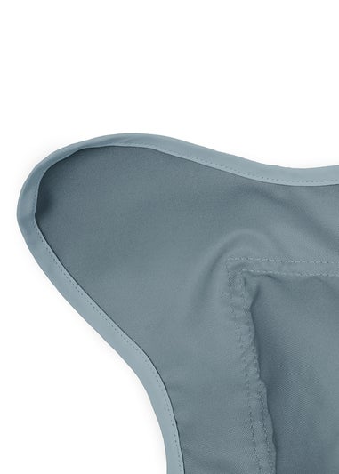 rucomfy Indoor/Outdoor Giant Scalloped Squashy Squarbie Seafoam Blue Beanbag