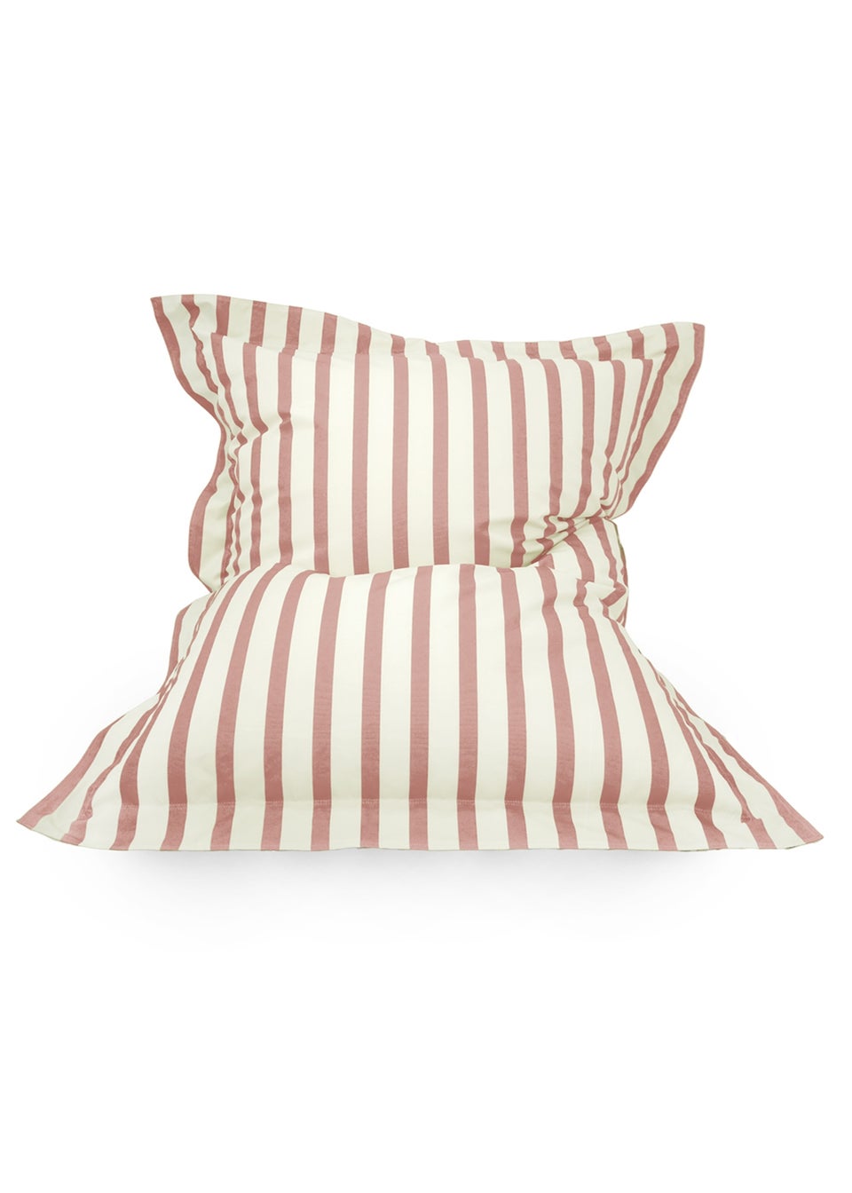 rucomfy Indoor/Outdoor Giant Striped Squashy Squarbie Dusky Pink Beanbag