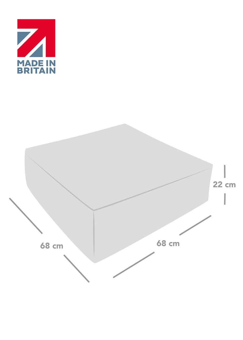 rucomfy Indoor/Outdoor Box Floor Cushion Block Print Beanbag