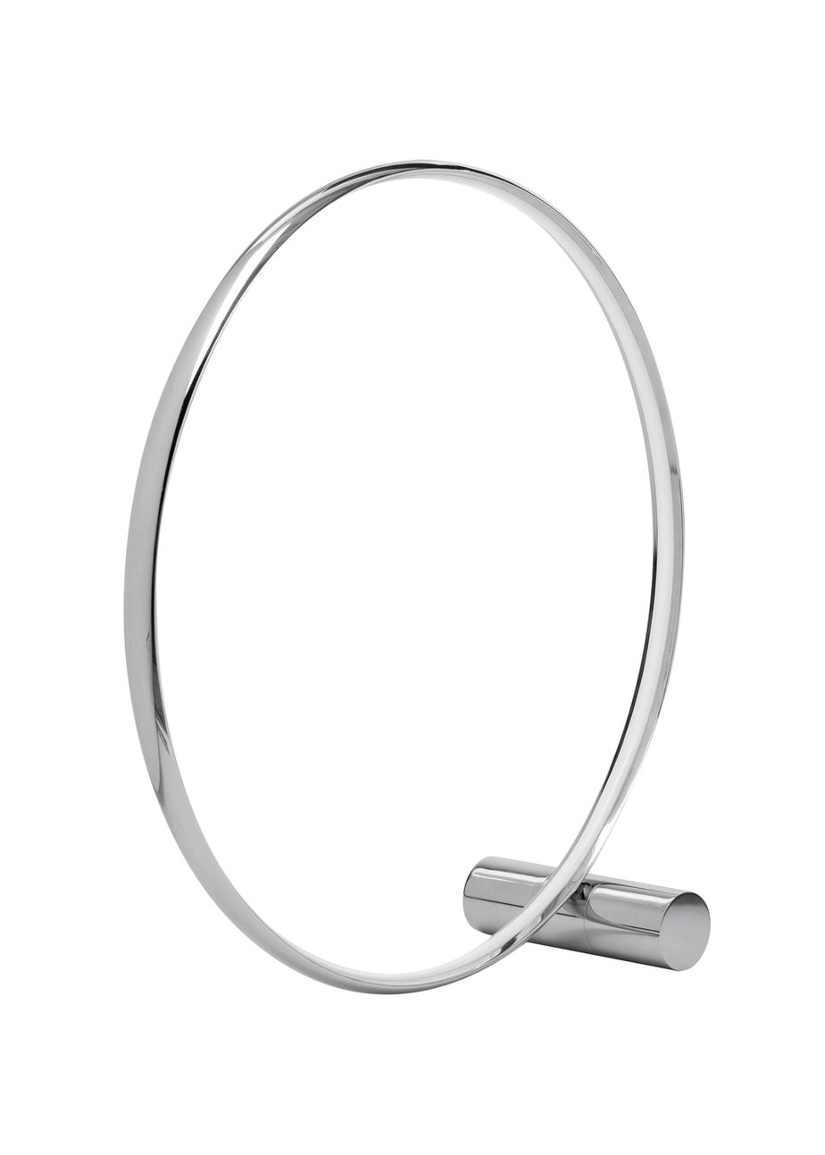 BHS Lighting Serk LED Ring Floor Lamp Chrome (61cm x 61cm)