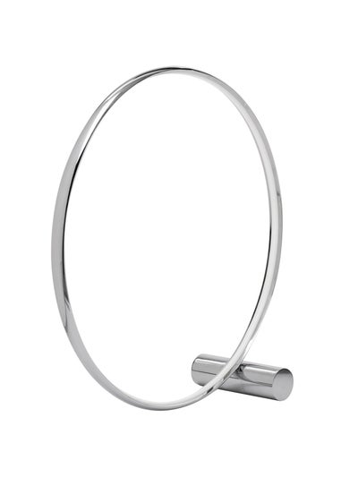 BHS Lighting Serk LED Ring Floor Lamp Chrome (61cm x 61cm)