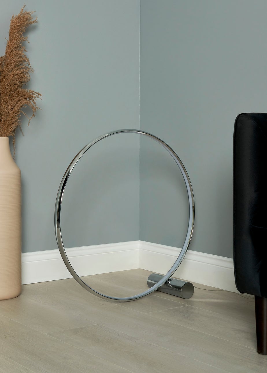 BHS Lighting Serk LED Ring Floor Lamp Chrome (61cm x 61cm)