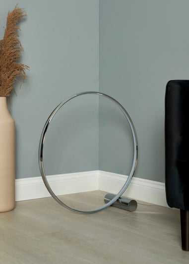 BHS Lighting Serk LED Ring Floor Lamp Chrome (61cm x 61cm)