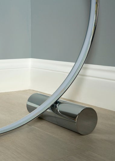 BHS Lighting Serk LED Ring Floor Lamp Chrome (61cm x 61cm)