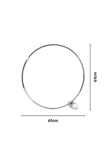 BHS Lighting Serk LED Ring Floor Lamp Chrome (61cm x 61cm)