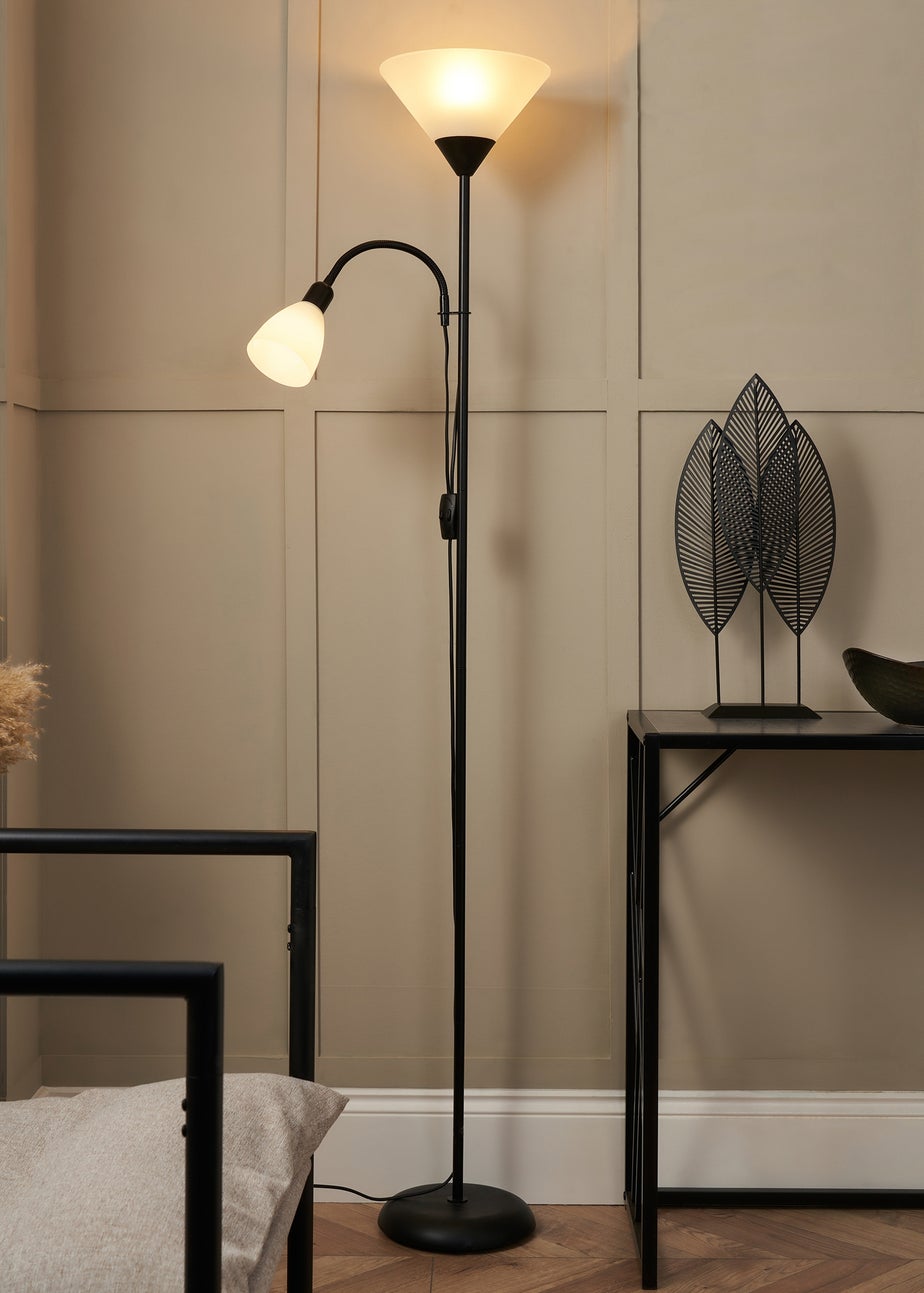 BHS Lighting Mary Mother & Child Floor Lamp Black (170cm x 25cm)