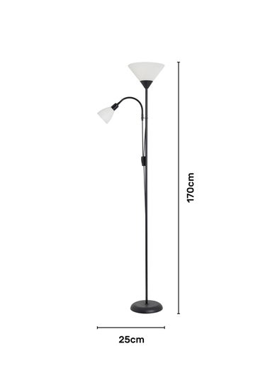 BHS Lighting Mary Mother & Child Floor Lamp Black (170cm x 25cm)