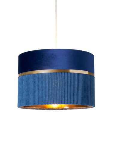 BHS Lighting Juel Velvet Easyfit Blue Shade (20cm x 30cm)
