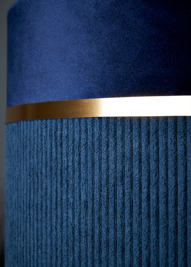 BHS Lighting Juel Velvet Easyfit Blue Shade (20cm x 30cm)