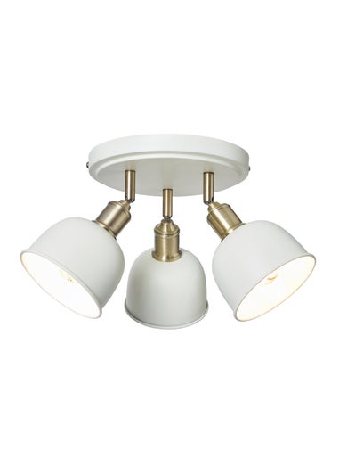 BHS Lighting Damani Ivory & Brass Ceiling 3 Light (21cm x 36cm)