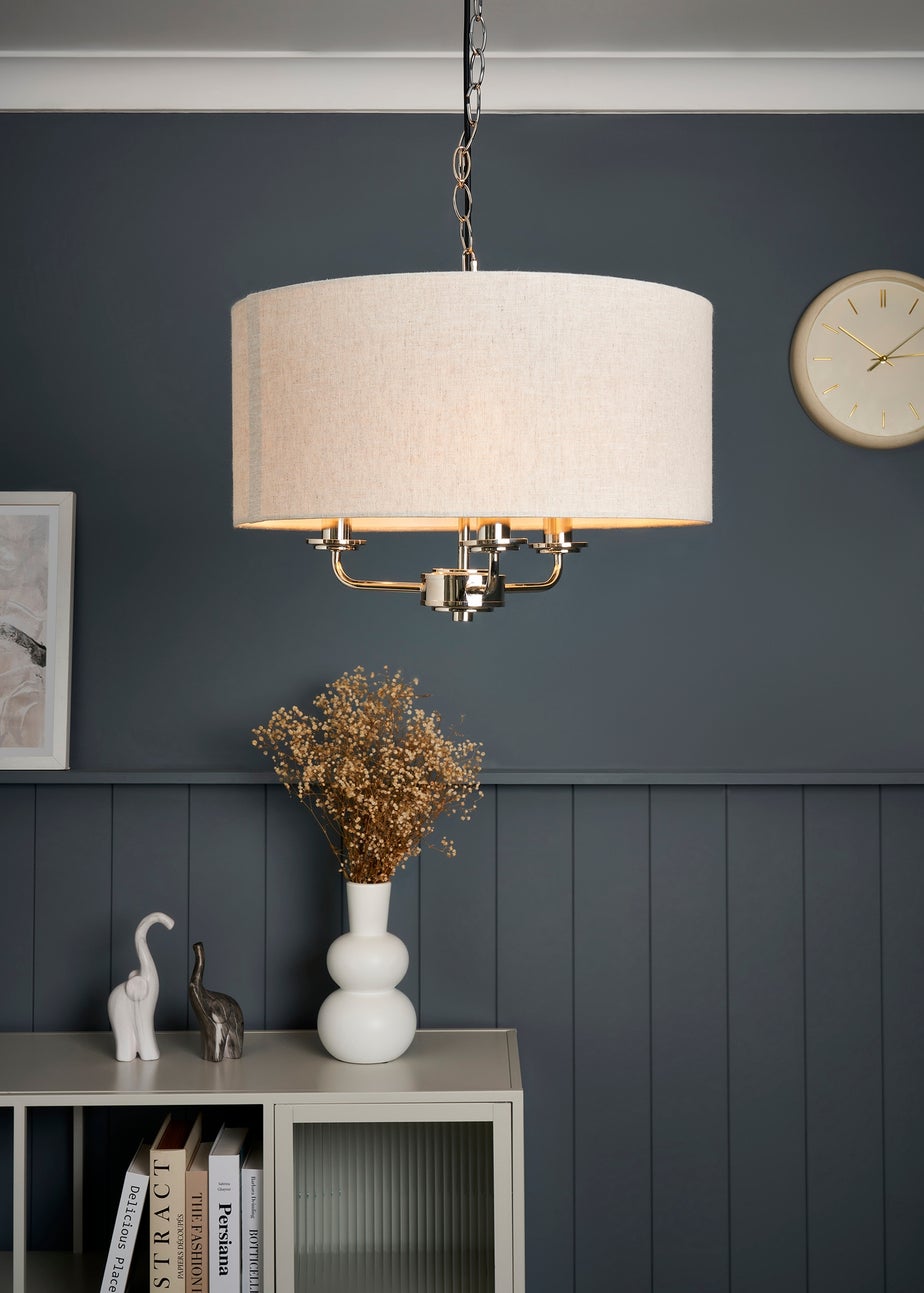 BHS Lighting Harley Ceiling 3 Light Chrome (40-120cm x 45cm)