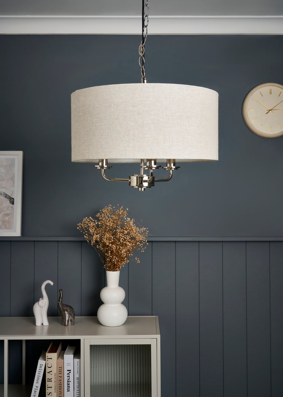 BHS Lighting Harley Ceiling 3 Light Chrome (40-120cm x 45cm)