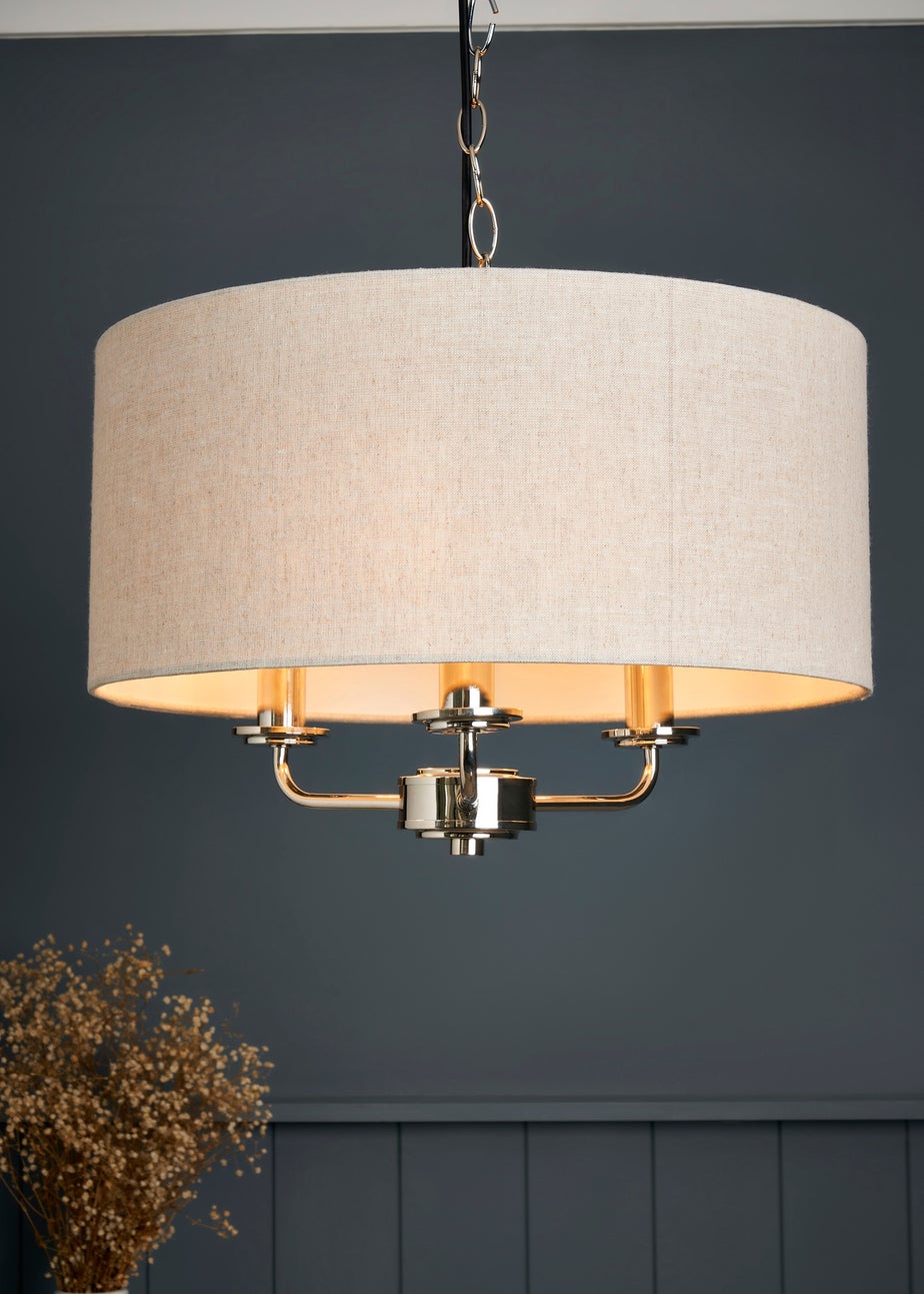 BHS Lighting Harley Ceiling 3 Light Chrome (40-120cm x 45cm)