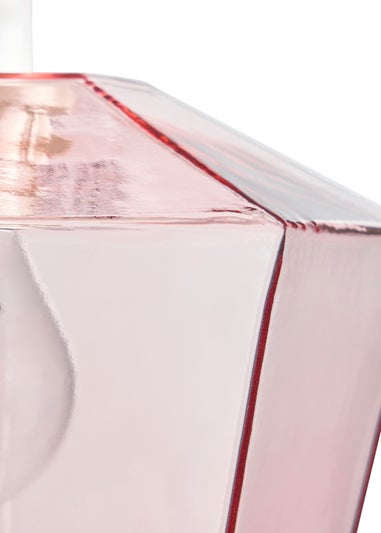 BHS Lighting Octagon Easyfit Glass Pink (23cm x 20cm)