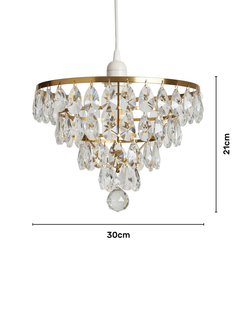 BHS Lighting Elianis Easyfit Brass (21cm x 30cm)