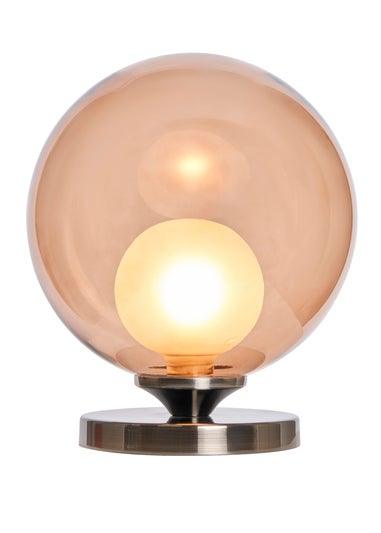 BHS Lighting Flourina Black Chrome Touch Table Lamp (22cm x 17cm)