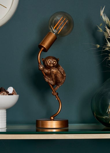 BHS Lighting Tree Tarsier Bronze Table Lamp (33cm x 12cm)
