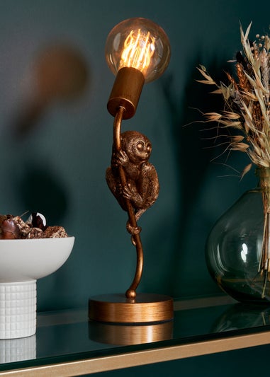 BHS Lighting Tree Tarsier Bronze Table Lamp (33cm x 12cm)