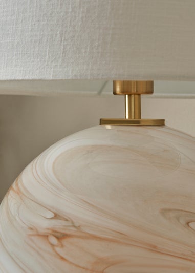 BHS Lighting Muna Marble Glass Table Lamp (42cm x 30cm)