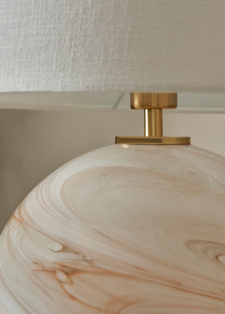 BHS Lighting Muna Marble Glass Table Lamp (42cm x 30cm)