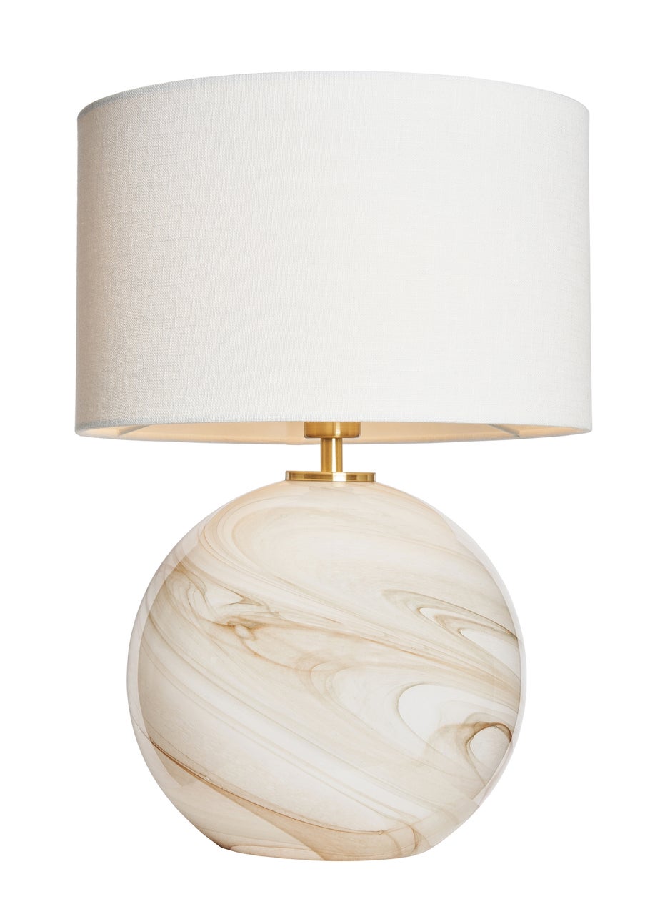 BHS Lighting Muna Marble Glass Table Lamp (42cm x 30cm)