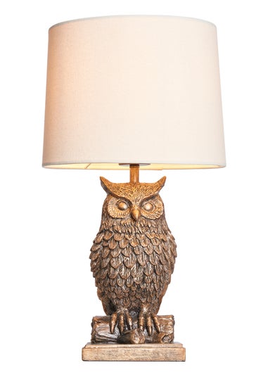 BHS Lighting Ollie Owl Bronze Table Lamp (46cm x 27cm)