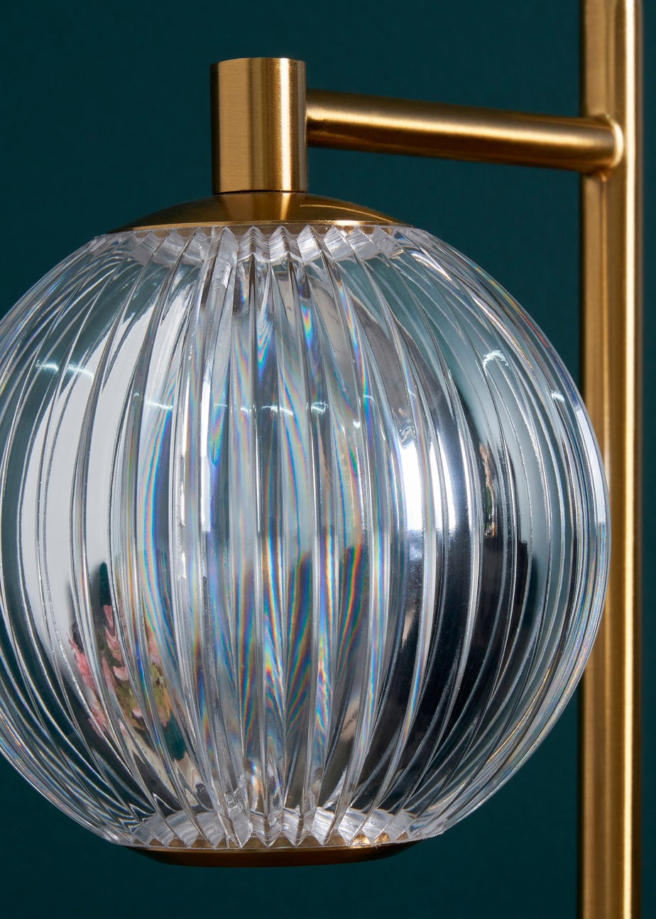BHS Lighting Raeden LED Brass Acrylic Ball Table Lamp (35cm x 13cm)