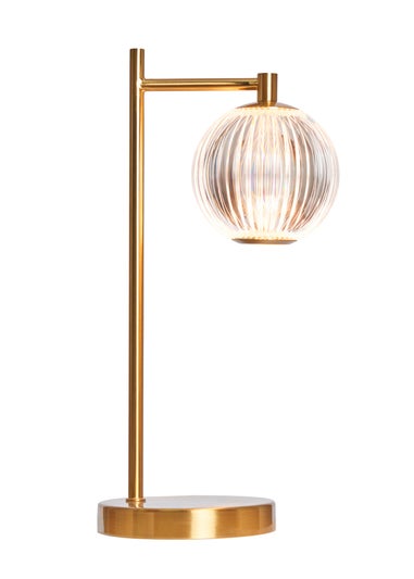 BHS Lighting Raeden LED Brass Acrylic Ball Table Lamp (35cm x 13cm)