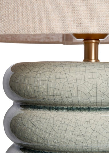 BHS Lighting Firenze Sage Grey Table Lamp (44cm x 28cm)