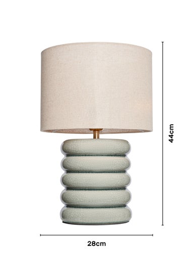 BHS Lighting Firenze Sage Grey Table Lamp (44cm x 28cm)